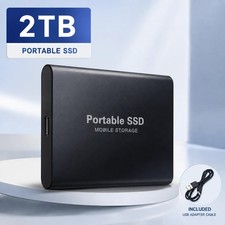 Portable External SSD USB 3.0 Type C Hard Drive for Laptop PC Mac