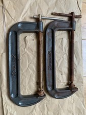 SILVER LINE Very Large Heavy Duty G Clamp 10 Inch - PAIR (x2) VGC