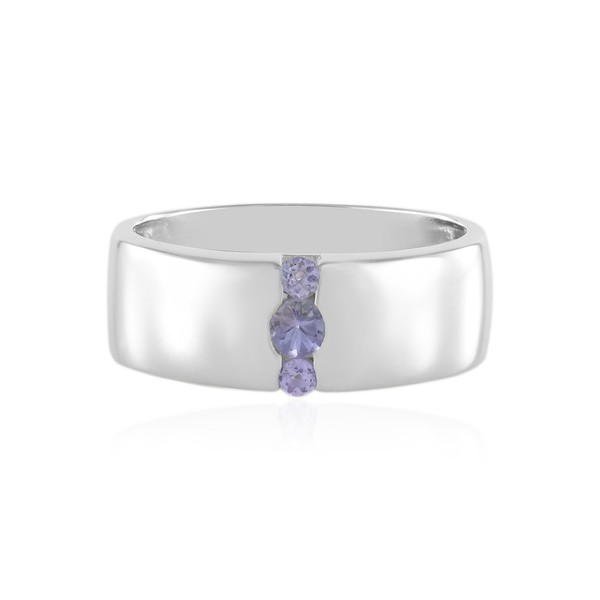 Cavill Tansanit Ring 0,19Ct Silber 925 Damen Platinierung Blau Lila- Echtschmuck-image