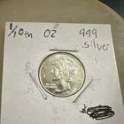 1/10 Troy oz .999 Fine Silver Round Liberty Design Precious Metal Content Silver