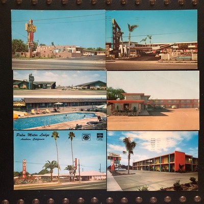 [6] Anaheim California Motel & Hotel postcards [all posted]