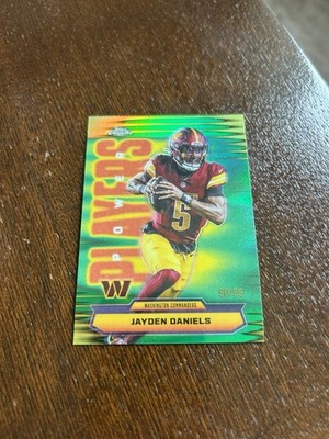 2025 Topps Chrome - Power Players Jayden Daniels #PP-3 Green Refractor /99