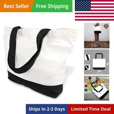 12-Pack Super Strong Large 12oz Cotton Canvas Tote Bags, Reusable Grocery Sho...