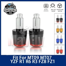 Handlebar Grip Bar Ends Plugs Cap Slider Fit For MT09 MT07 YZF R1 R6 R3 FZ8 FZ1