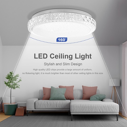 Lámpara de techo LED Lámpara de techo Salón Baño Lámpara Cocina Pasillo Lámpara IP44 - Imagen 7 de 44