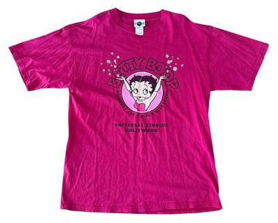 Vintage Betty Boop Diamonds Are A Girls Best Friend T-Shirt Pink Large