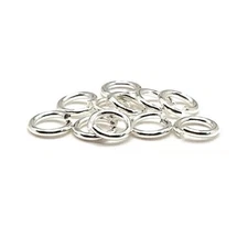 6mm, 18g, Bright Silver Plated Open Jump Rings - US Seller
