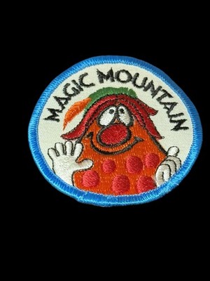 1970s Six Flags Magic Mountain California Bloop Troll Round Souvenir Patch Badge