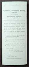 1922 Romanian Consolidated Oilfields Report on WWI Destruction of Oil Fields
