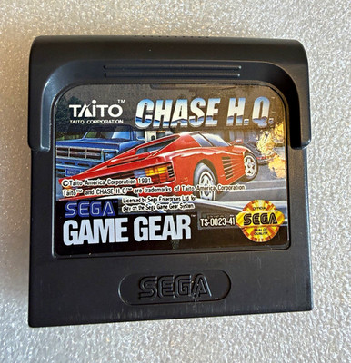 Sega Hand Held Game Gear Taito Chase H. Q. Authentic Hq H.q.