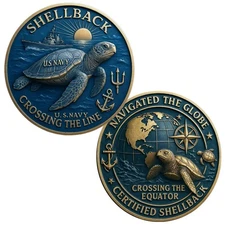 Navy Shellback Challenge Coin Collectable Commemorative Military B 1-pc