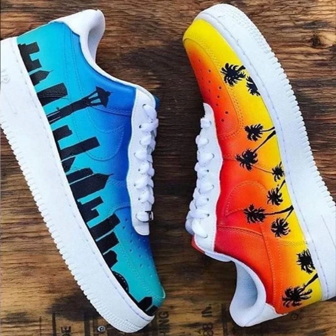 Air force 1 bleu et orange hot sale