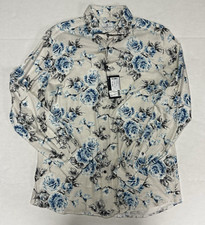  280 NWT EMANUEL BERG Modern Fit Men's X-Large Stretch Casual Button Front Shirt