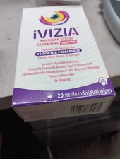 iVIZIA Micellar Eyelid Cleansing Wipes 20ct EXP 06/2025