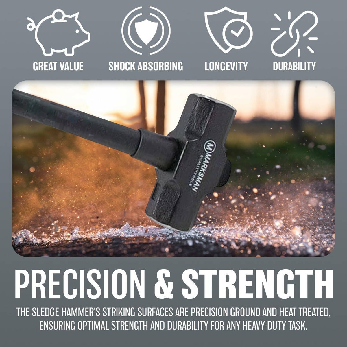 Estwing 10 Lb. Hard Face Sledge Hammer, 36 In. Fiberglass Handle 22B - Foto 8