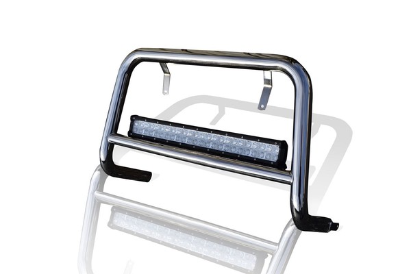Bull Bar A Bar + LED Bar FüR Peugeot Partner 2016 - 2019 Niedriger Edelstahl-image