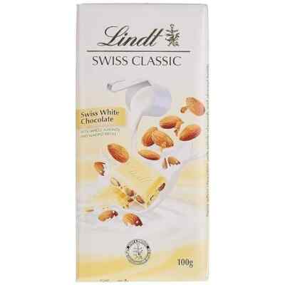Lindt Swiss Classic White Chocolate 100g FREE SHIPPING WORLD WIDE