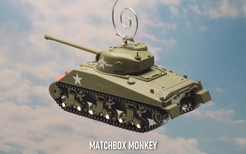 1952 USA Sherman M4 Tank Korean War WWII Custom Christmas Ornament Red Devils - Picture 9 of 10