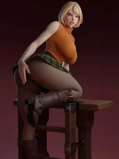 Blonde Girl Full Resin Figure Model Kit 1/24 Scale Unassembled Unpainted Toys