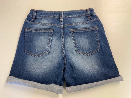 Ladies Denim Stretch Boy Shorts Mid Length Blue Ex High street rpp £20 - Picture 10 of 15