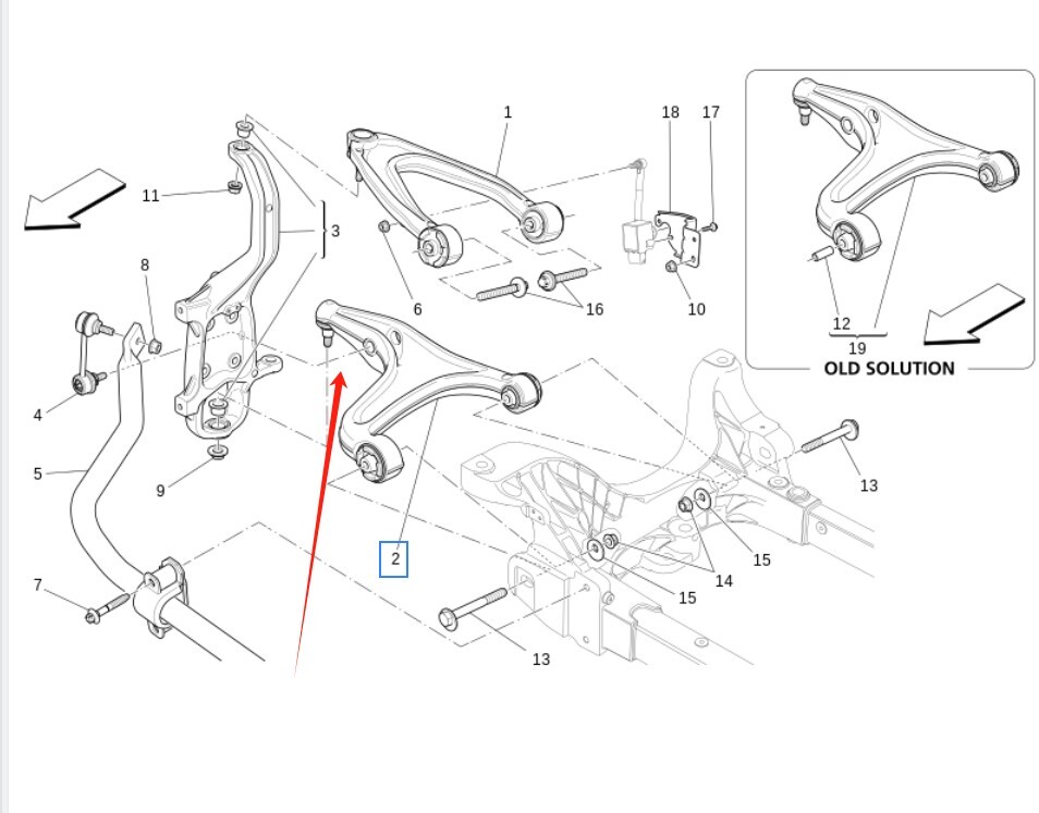 Genuine Left Front Lower Control Arm fits Maserati Quattroporte Ghibli (2018+)