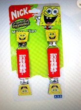 Unisex Kid's Red SpongeBob SquarePants Character Mittens Gloves Clips-Brand New