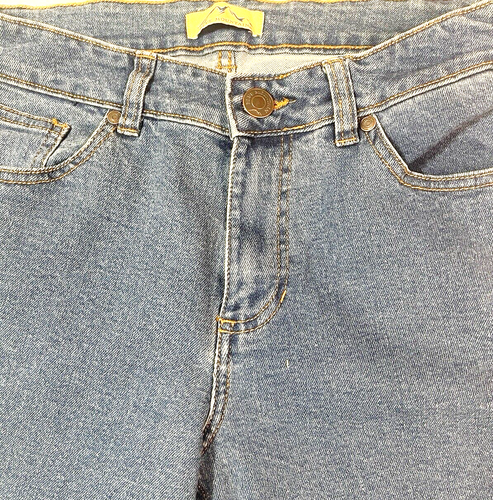 Women's Jeans Blue Mountain Size 10 (32x31) Blue Denim Boot Cut 5 Pockets Zipper - Picture 3 of 9