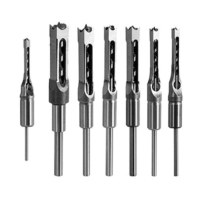 7-teiliges Vierkantlochbohrer-Set, Stemmmeißel 1/2 Zoll, 1/4 Zoll, 2663