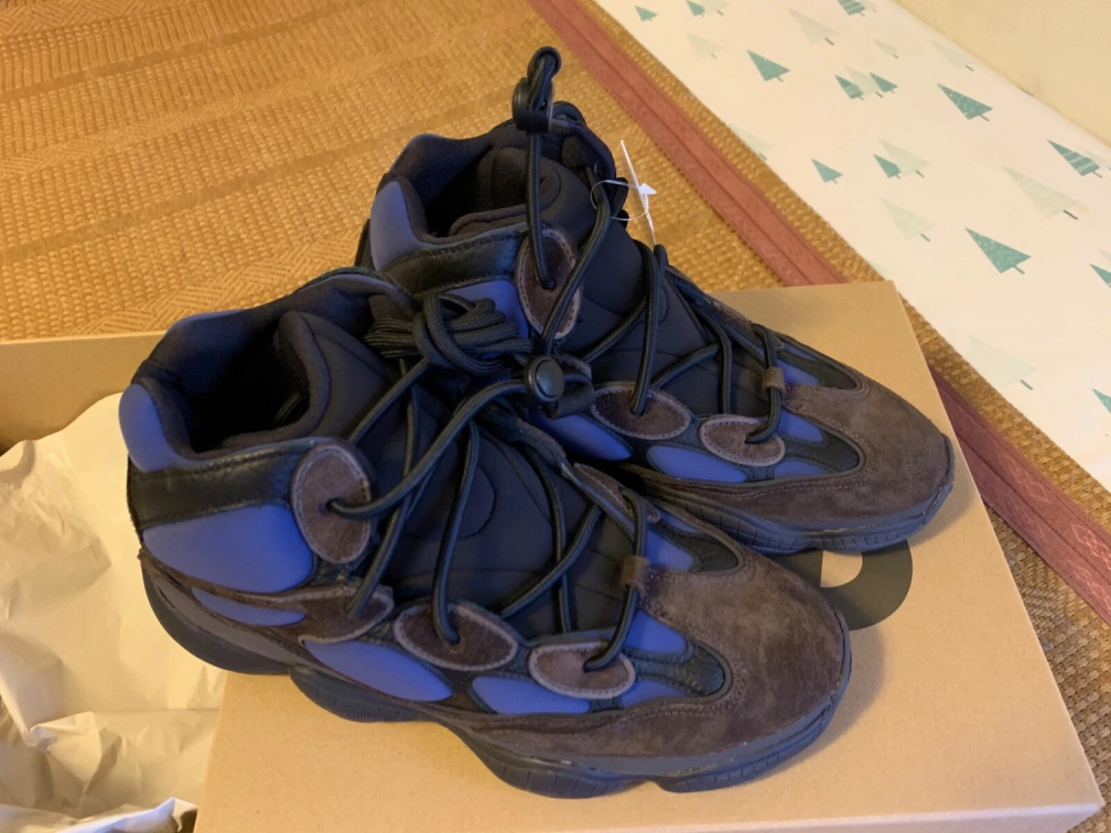 Autentica Adidas YEEZY 500 HIGH FY4269 Tyrian taglia 10 nuovissima in scatola