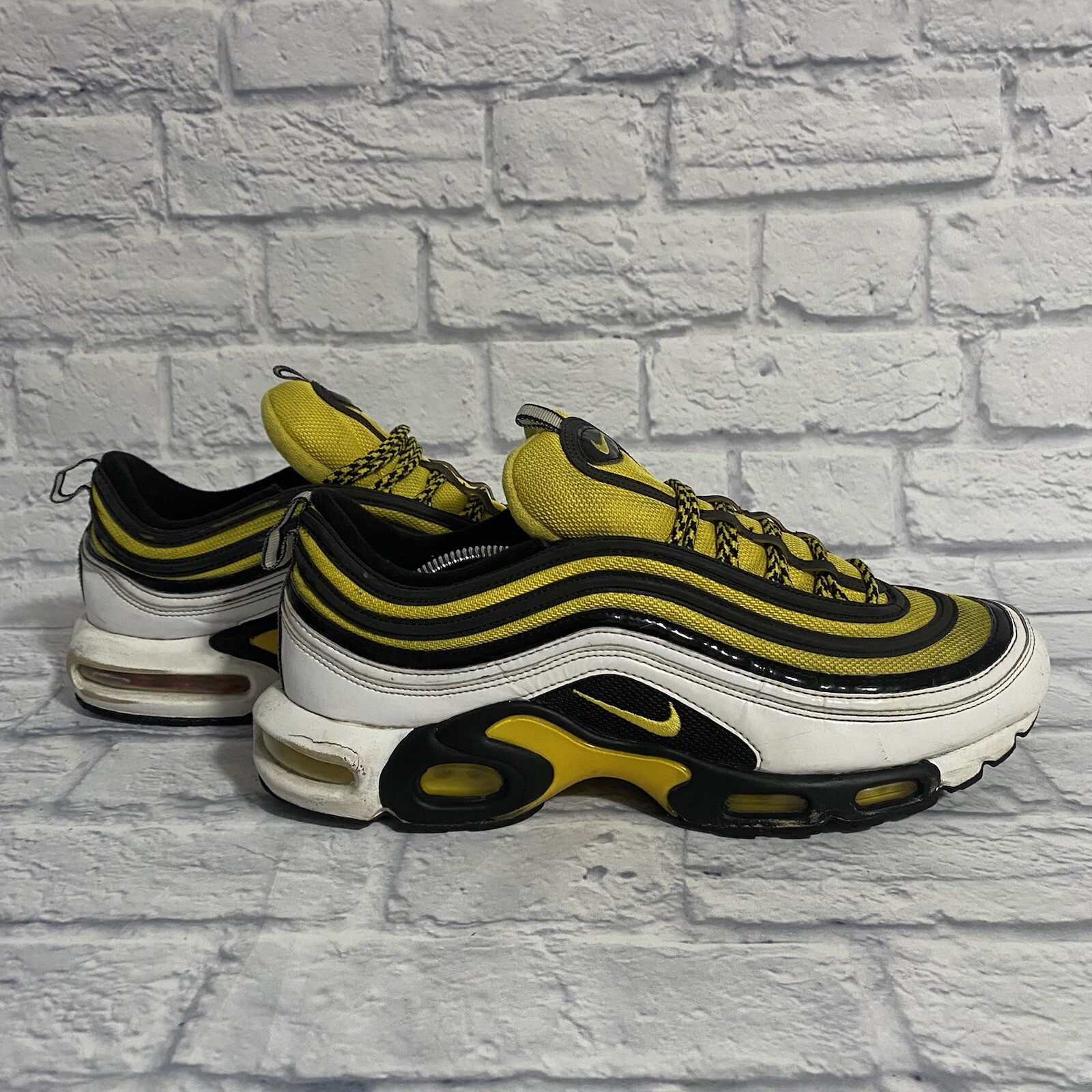 RARE Nike Air Max Plus 97 Bumblebee Mens Shoes White … Gem