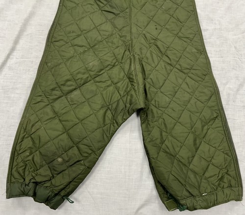 British Military Green Quilted Extreme Cold Weather High Trousers Liner, 90/106 - Picture 5 of 7