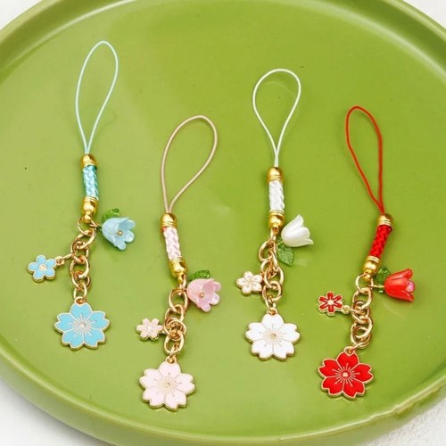 Short Style Phone Strap Sakura Flower Phone Lanyard Girl Gift - 第 6/20 張圖片