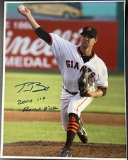 Vanderbilt Tyler Beede AUTO SIGNED 11x14 Giants Baseball Photo + Inscription!