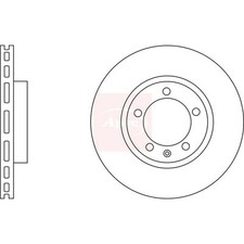 2x Brake Discs Vented For Opel Mokka 1.4 4x4 Apec Red Front 13502059 569091