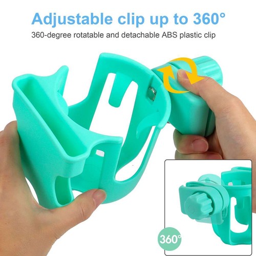Universal Cup Bottle Phone Holder For Wheelchair Stroller Walker Bike Scooter - Picture 3 of 11