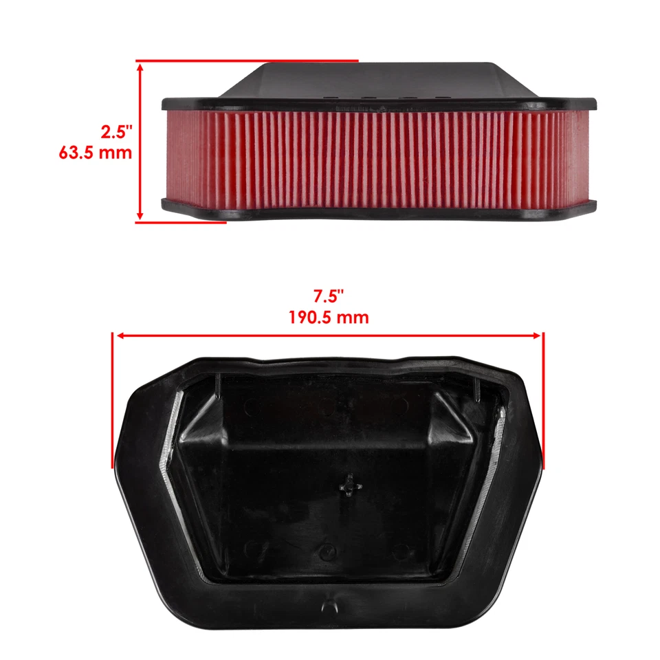 Air Filter Cleaner Element fits Yamaha V Star 1300 XVS1300 Deluxe Tourer 2007-17 - Image 2 of 4