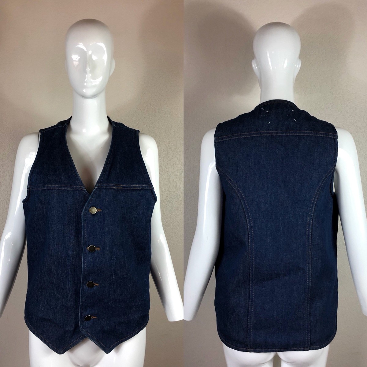 Vtg Maison Martin Margiela Artisanal Denim Shearling Vest S | eBay