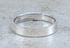 HIGH POLISH 925 STERLING SILVER 4MM WIDE FLAT BAND RING size 9 style r3152