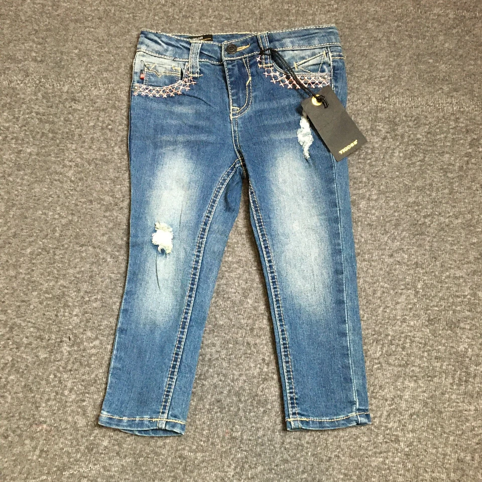 Jeans Vigoss Niñas 2T Ajustados The Jagger Cat Kitty Lentejuelas Nuevos con Etiquetas Foto 2 de 4