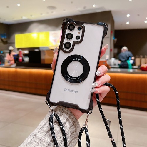 For Samsung Galaxy S25 Ultra/S25 Edge/S25+/S25 Mag Safe Transparent Case&Lanyard - Picture 4 of 14