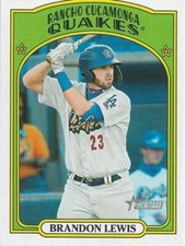 2021 Topps Heritage Minors Base #82 Brandon Lewis Rancho Cucamonga Quakes