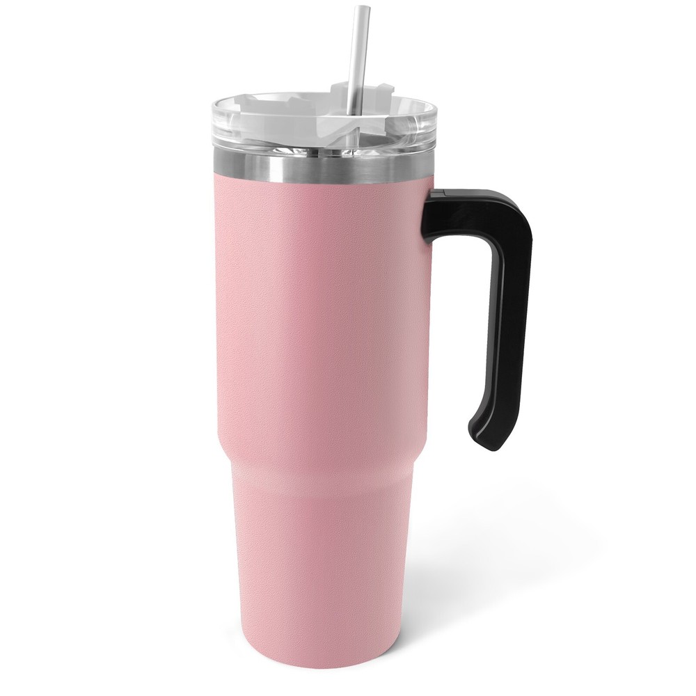 30oz Stainless Steel Vacuum Insulated Tumbler with Straw for Travel