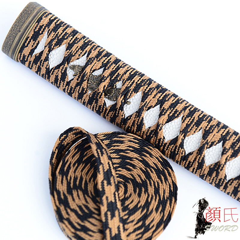 Synthetical Silk Ito Sageo Cord Tsukamai Black Brown For Japanese