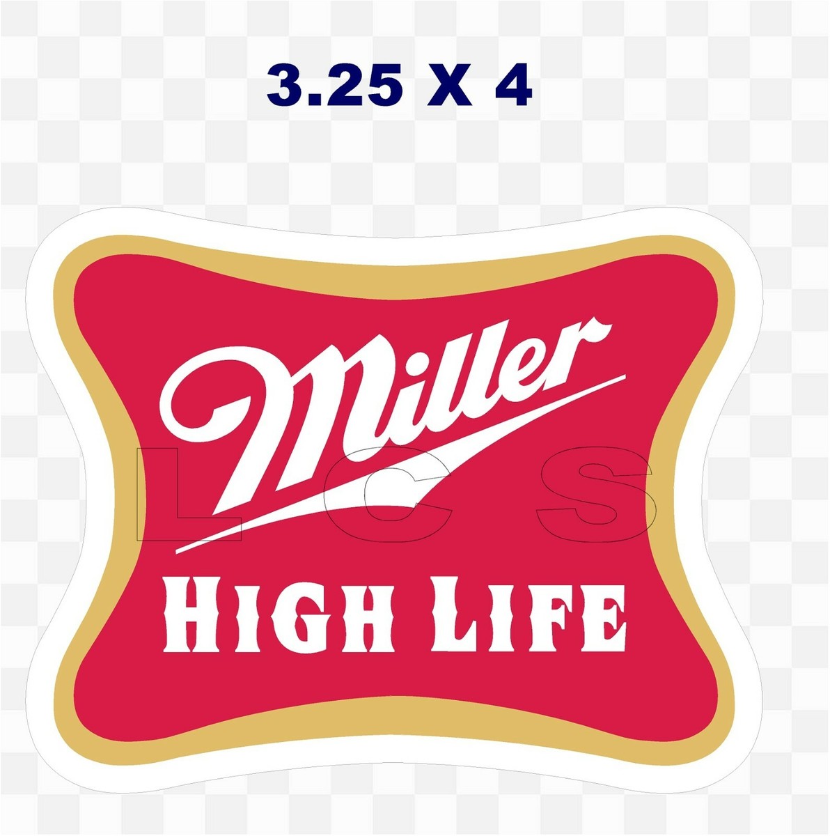 MILLER HIGH LIFE BEER DECAL LAMINATED | eBay