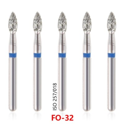 50 Dental Diamond Ball Round Bur Medium FG 1.6mm High Speed Handpiece FO-32