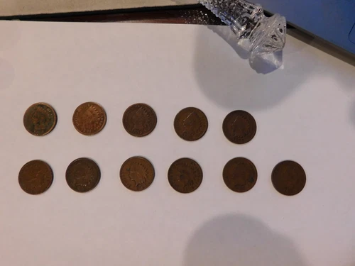 11 1890 to 1900 INDIAN HEAD CENT PENNY LOT Good 90 91 92 93 94 95 96 97 98 99 00