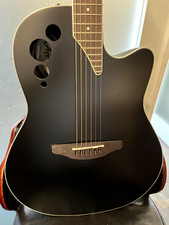 Applause E-acoustic Guitar Ae44-5s, Ms, Cutaway, Black Satin