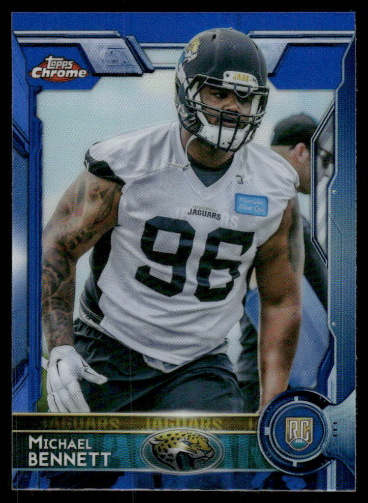 Michael Bennett Topps Chrome Mini #112 Blue Refractor