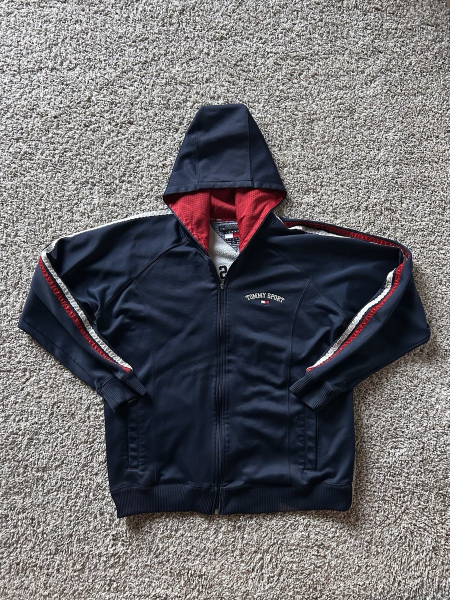 Vintage Embroidered Tommy Hilfiger Jeans Sport Zip XL Hoodie