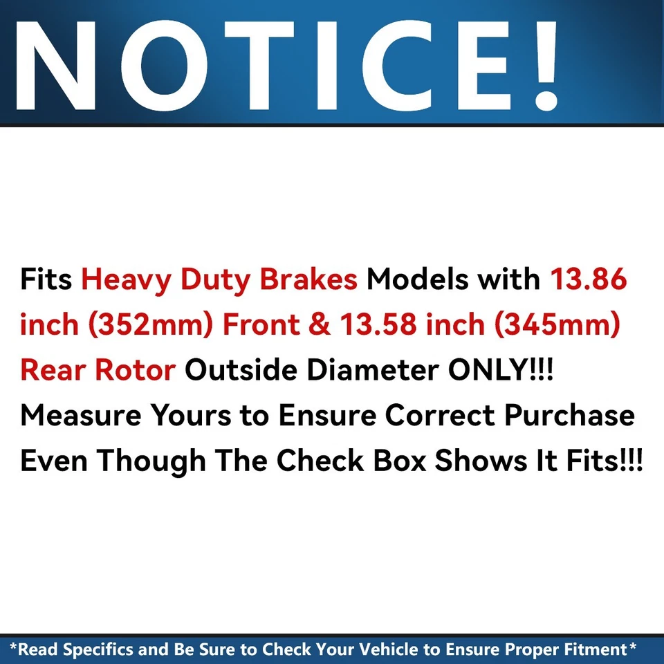 Kit de rotores y pastillas de freno perforados delanteros traseros para Ford Explorer Taurus Flex Mks MKT Foto 2 de 4